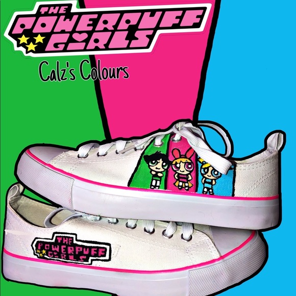 Hand painted “PowerPuff Girls” Shoes - Picture 1 of 3